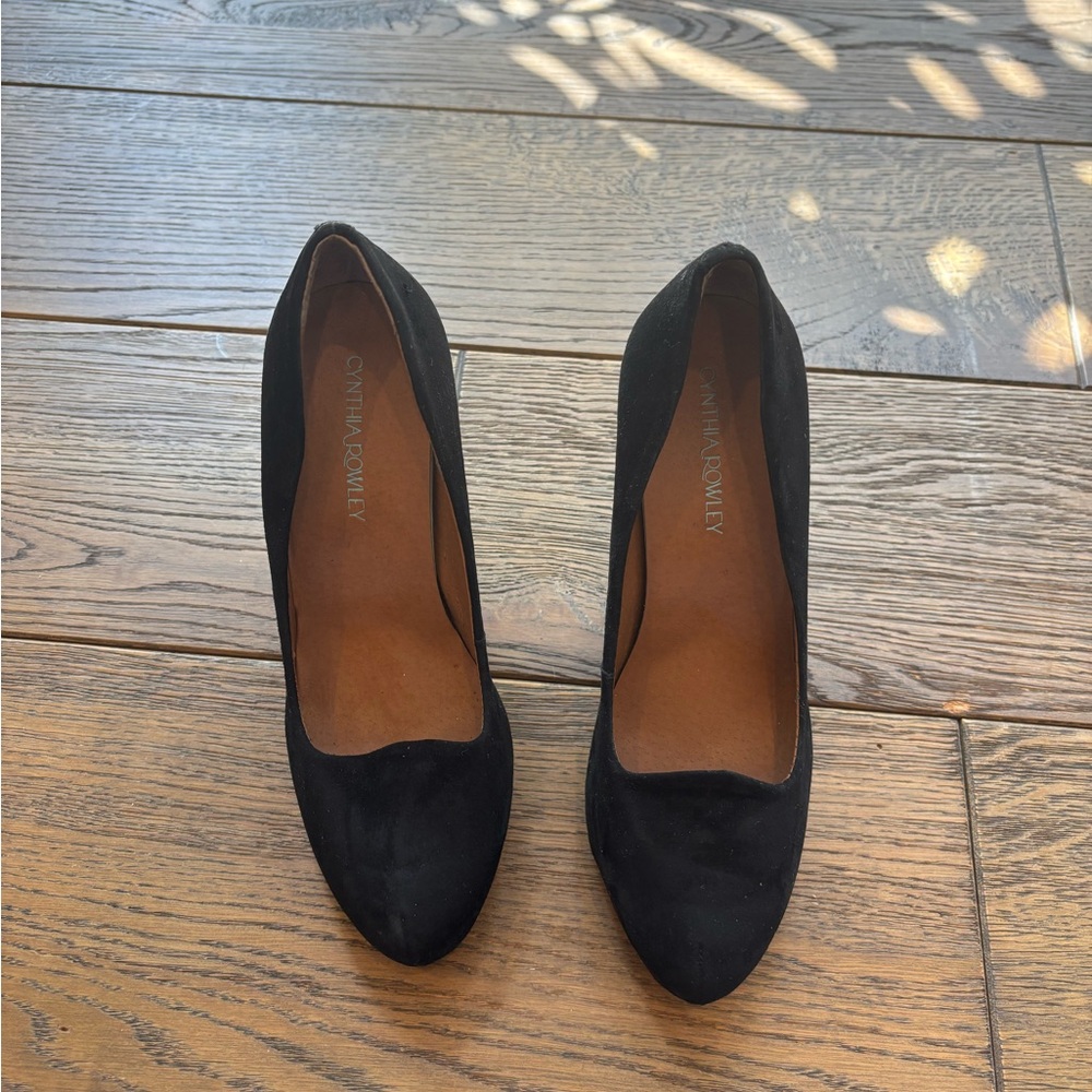 Cynthia Rowley Black Suede Heels